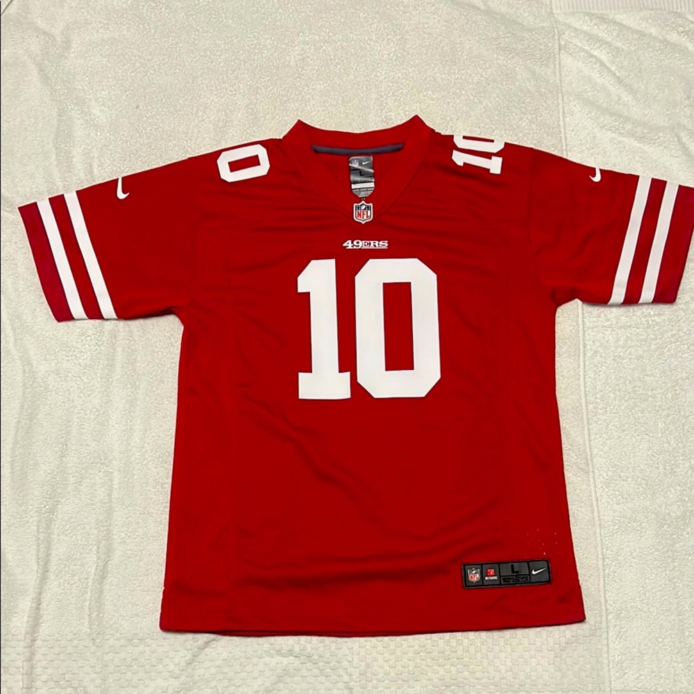 San Francisco 49ers Jimmy Garoppolo Football Jersey Boys Size: Large 14/16